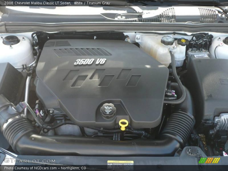 White / Titanium Gray 2008 Chevrolet Malibu Classic LT Sedan