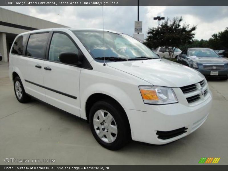 Stone White / Dark Slate/Light Shale 2008 Dodge Grand Caravan SE