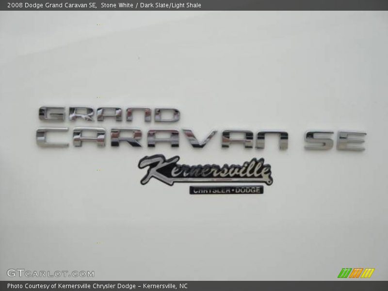 Stone White / Dark Slate/Light Shale 2008 Dodge Grand Caravan SE