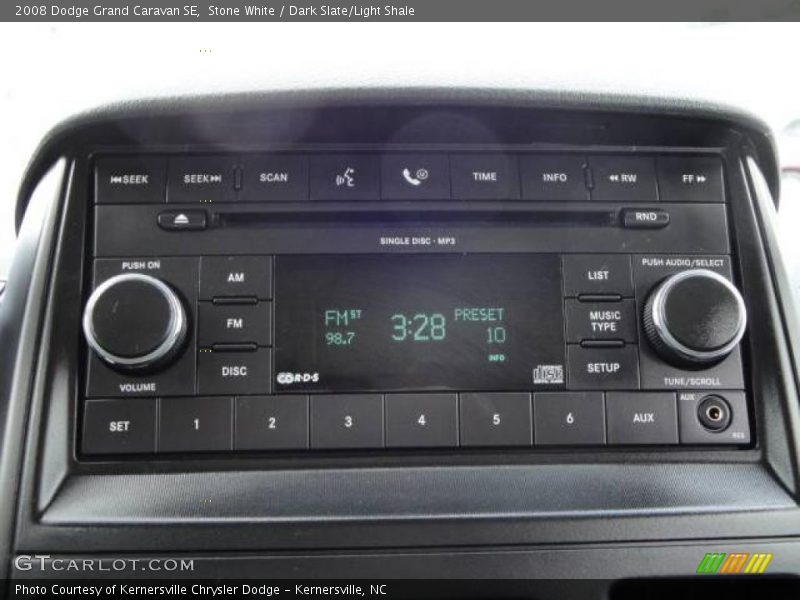 Stone White / Dark Slate/Light Shale 2008 Dodge Grand Caravan SE