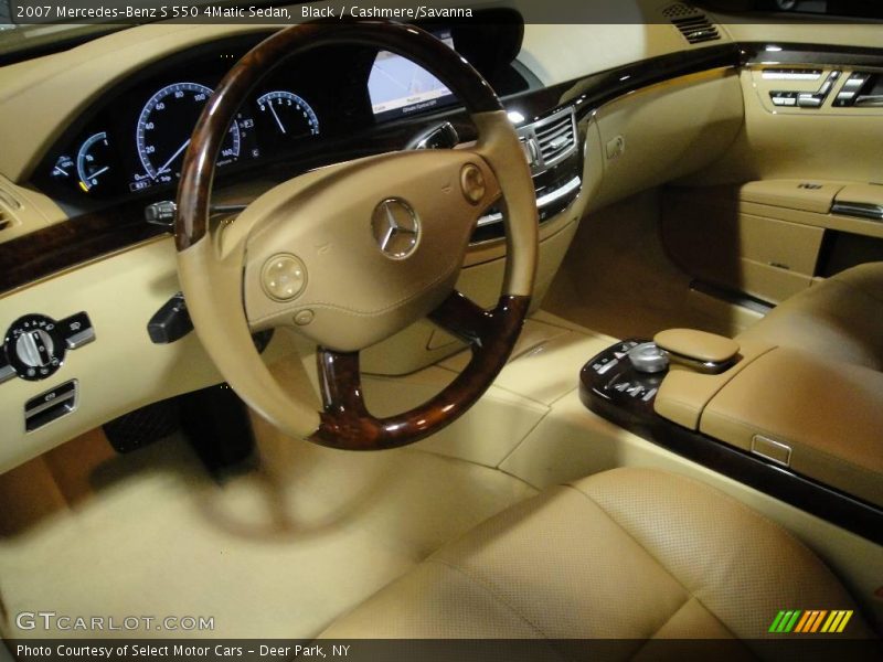 Black / Cashmere/Savanna 2007 Mercedes-Benz S 550 4Matic Sedan