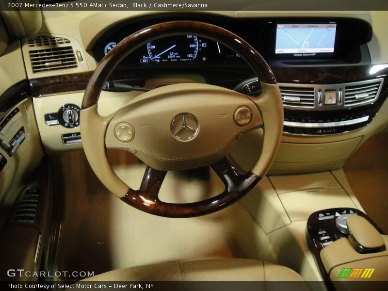 Black / Cashmere/Savanna 2007 Mercedes-Benz S 550 4Matic Sedan