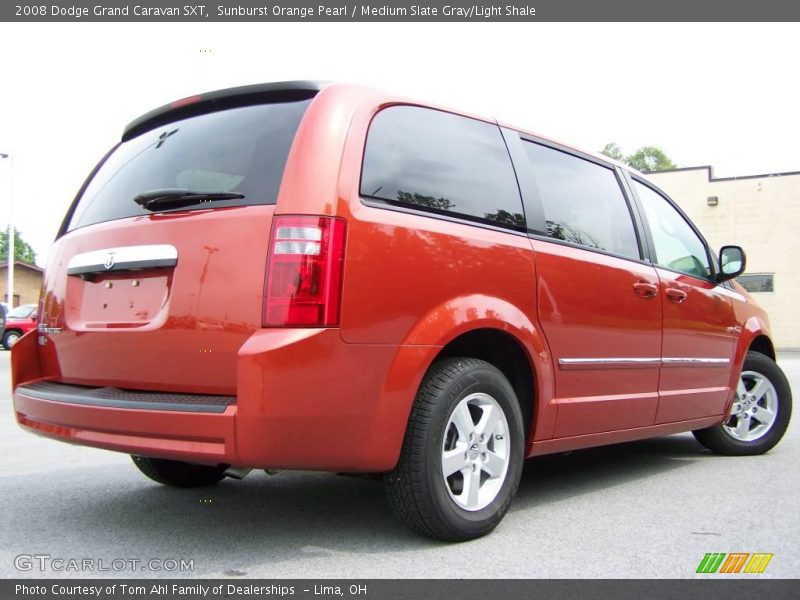 Sunburst Orange Pearl / Medium Slate Gray/Light Shale 2008 Dodge Grand Caravan SXT