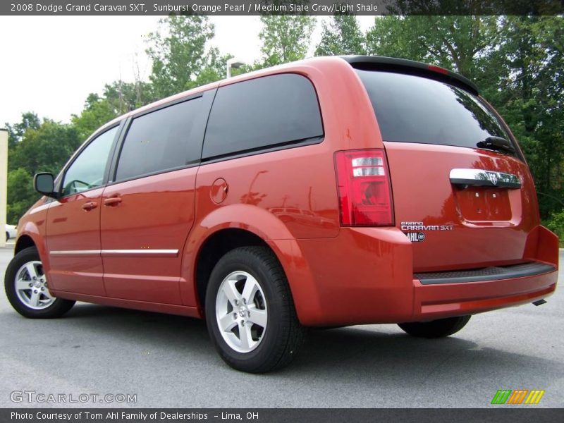 Sunburst Orange Pearl / Medium Slate Gray/Light Shale 2008 Dodge Grand Caravan SXT