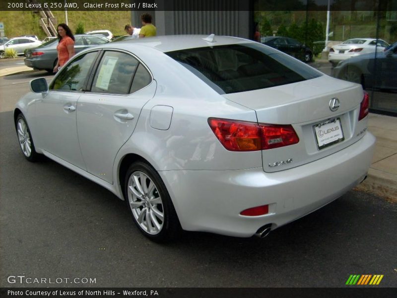 Glacier Frost Pearl / Black 2008 Lexus IS 250 AWD