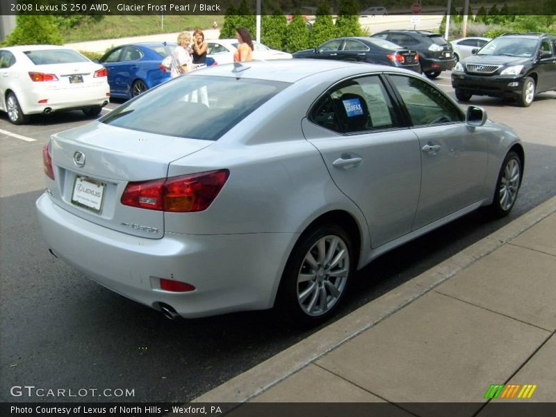 Glacier Frost Pearl / Black 2008 Lexus IS 250 AWD