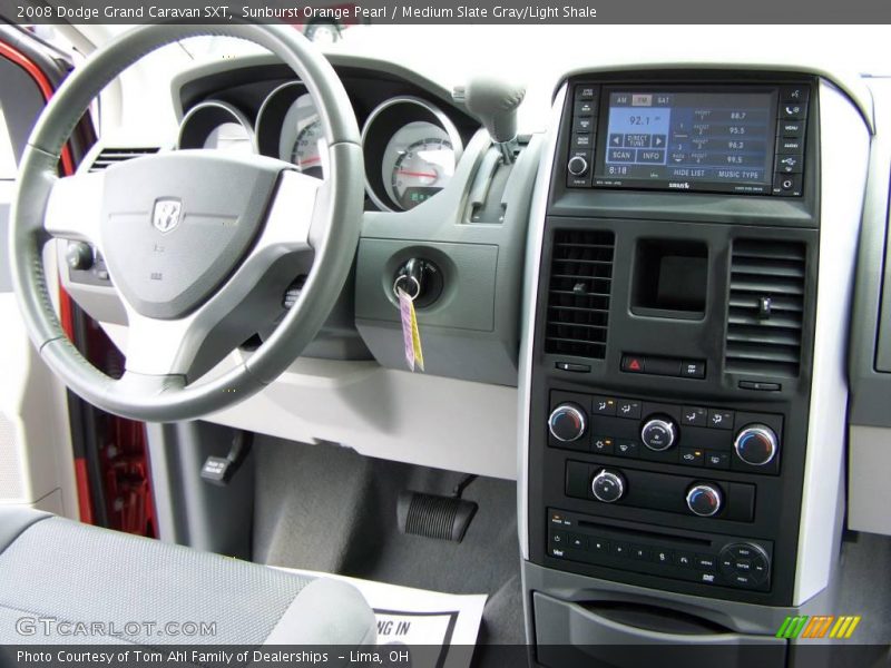 Sunburst Orange Pearl / Medium Slate Gray/Light Shale 2008 Dodge Grand Caravan SXT
