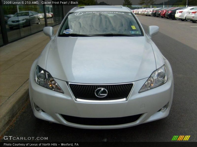 Glacier Frost Pearl / Black 2008 Lexus IS 250 AWD