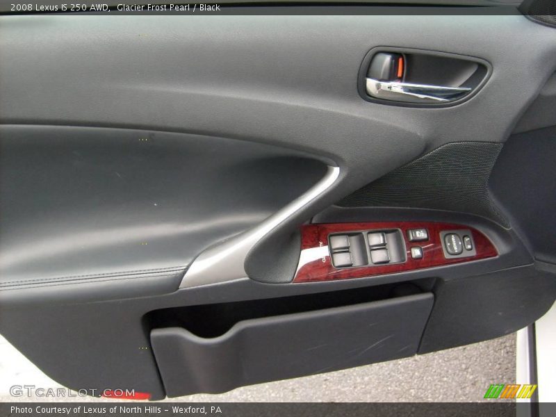 Glacier Frost Pearl / Black 2008 Lexus IS 250 AWD