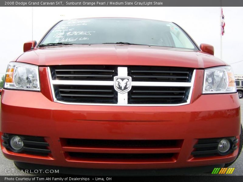 Sunburst Orange Pearl / Medium Slate Gray/Light Shale 2008 Dodge Grand Caravan SXT