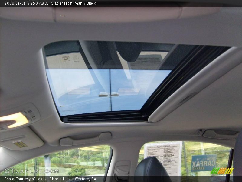 Glacier Frost Pearl / Black 2008 Lexus IS 250 AWD
