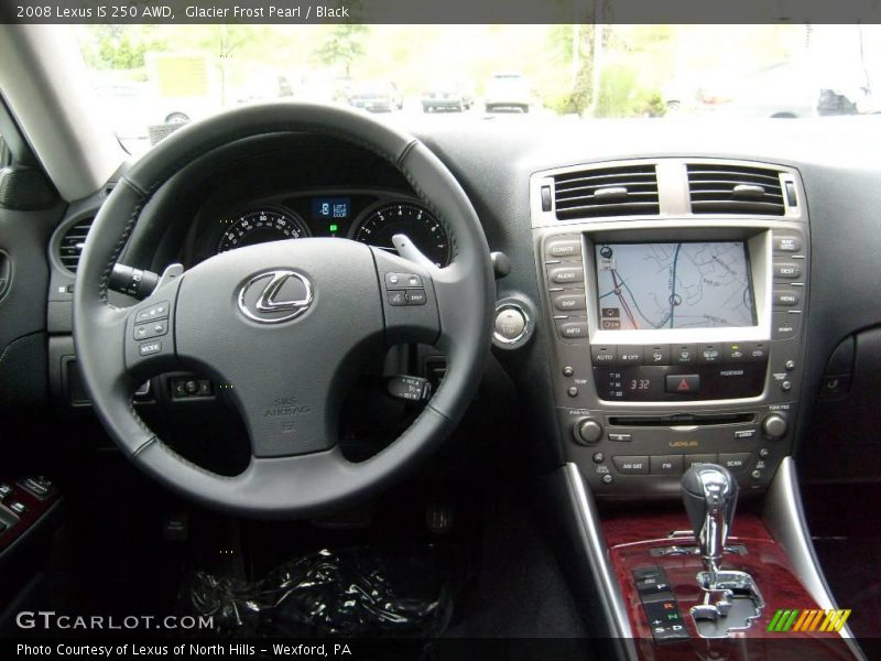 Glacier Frost Pearl / Black 2008 Lexus IS 250 AWD