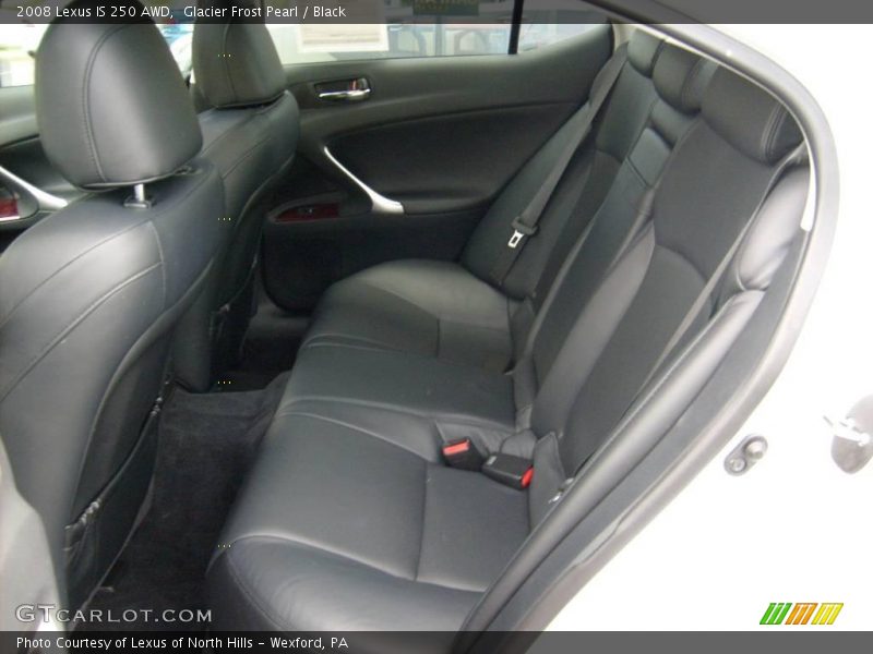 Glacier Frost Pearl / Black 2008 Lexus IS 250 AWD