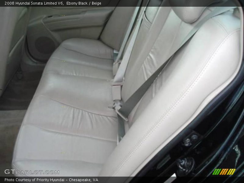Ebony Black / Beige 2008 Hyundai Sonata Limited V6