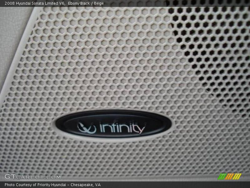 Ebony Black / Beige 2008 Hyundai Sonata Limited V6