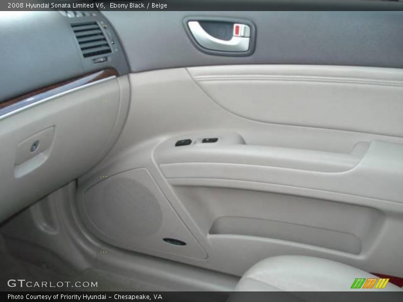 Ebony Black / Beige 2008 Hyundai Sonata Limited V6