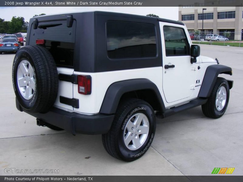 Stone White / Dark Slate Gray/Medium Slate Gray 2008 Jeep Wrangler X 4x4