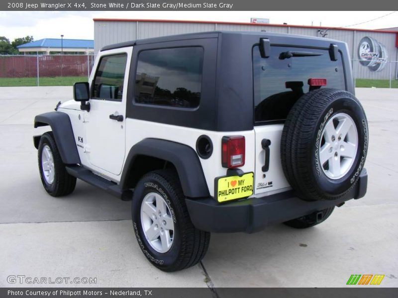 Stone White / Dark Slate Gray/Medium Slate Gray 2008 Jeep Wrangler X 4x4