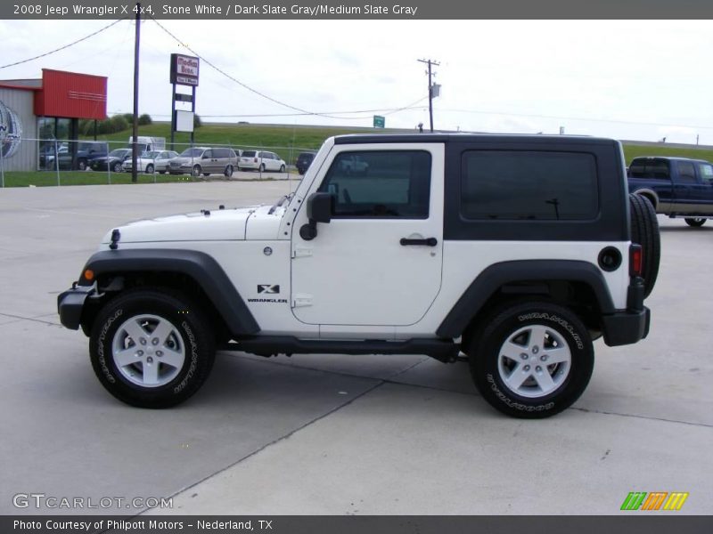 Stone White / Dark Slate Gray/Medium Slate Gray 2008 Jeep Wrangler X 4x4