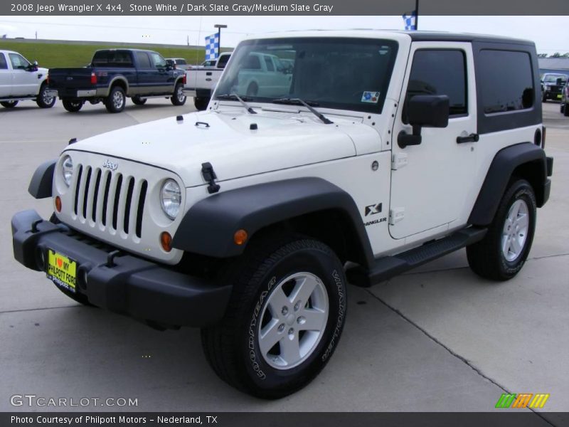 Stone White / Dark Slate Gray/Medium Slate Gray 2008 Jeep Wrangler X 4x4