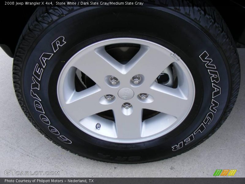 Stone White / Dark Slate Gray/Medium Slate Gray 2008 Jeep Wrangler X 4x4