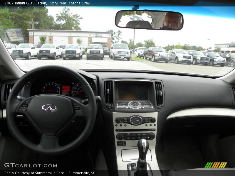 Ivory Pearl / Stone Gray 2007 Infiniti G 35 Sedan