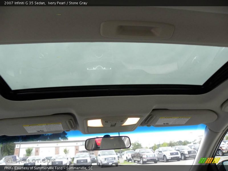 Ivory Pearl / Stone Gray 2007 Infiniti G 35 Sedan