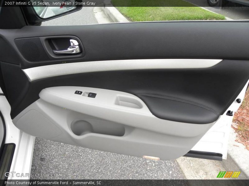 Ivory Pearl / Stone Gray 2007 Infiniti G 35 Sedan