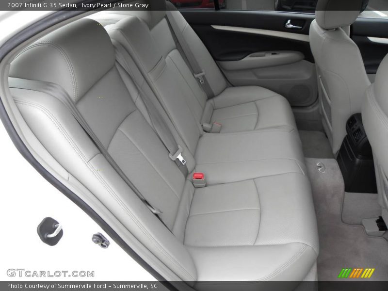 Ivory Pearl / Stone Gray 2007 Infiniti G 35 Sedan