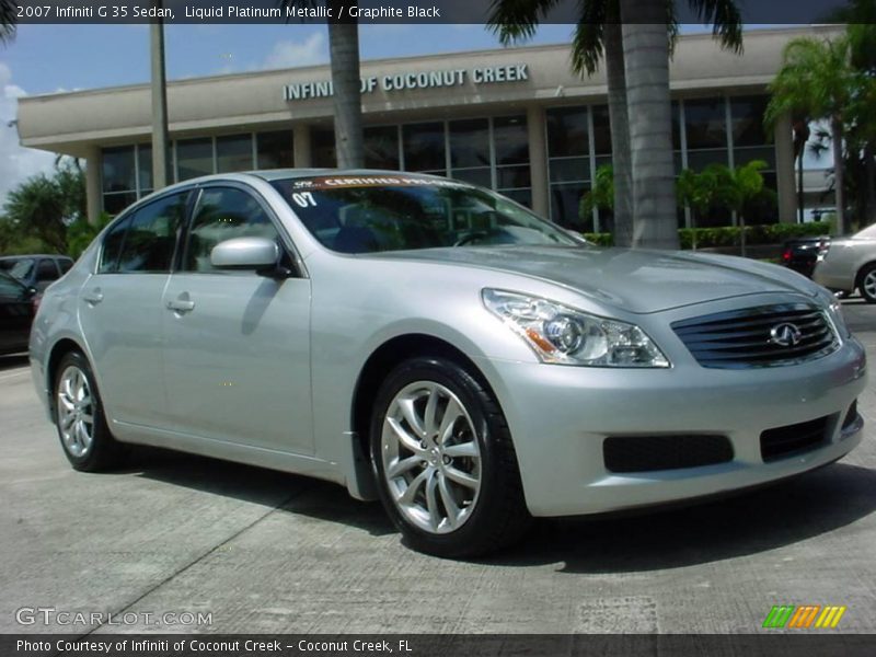Liquid Platinum Metallic / Graphite Black 2007 Infiniti G 35 Sedan