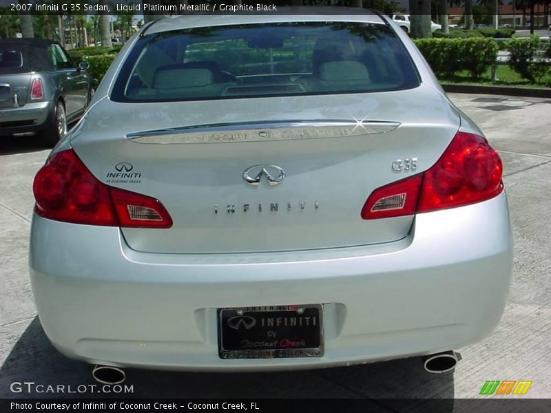 Liquid Platinum Metallic / Graphite Black 2007 Infiniti G 35 Sedan