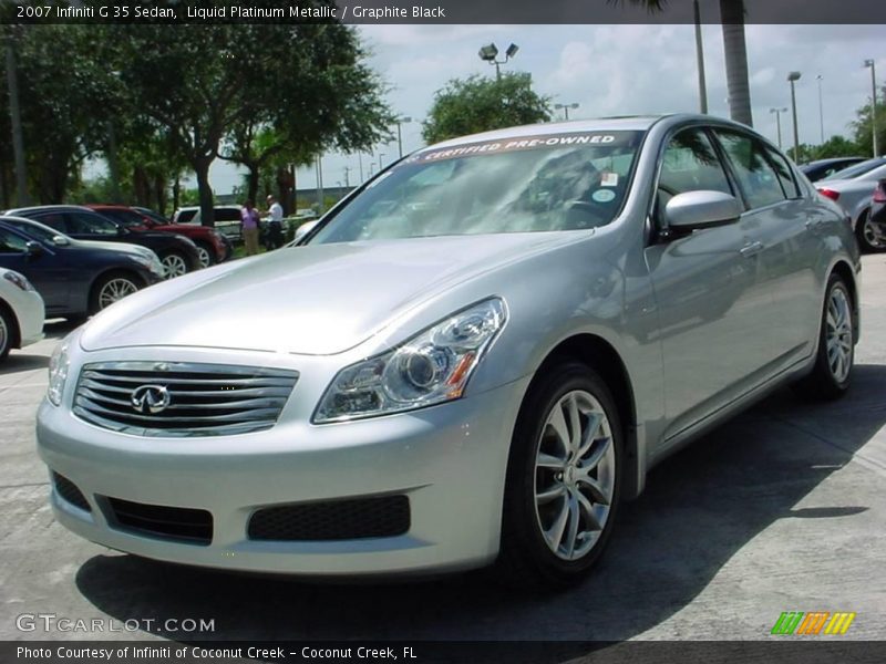 Liquid Platinum Metallic / Graphite Black 2007 Infiniti G 35 Sedan
