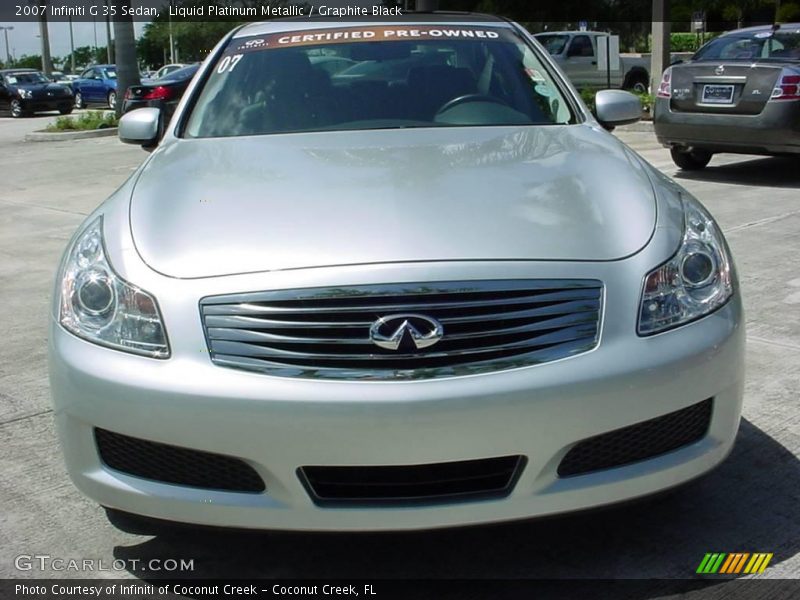 Liquid Platinum Metallic / Graphite Black 2007 Infiniti G 35 Sedan