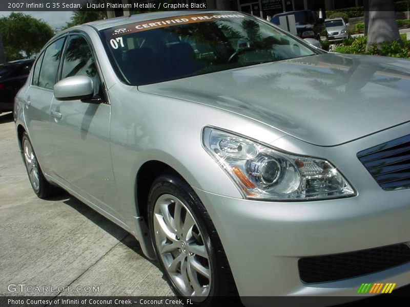 Liquid Platinum Metallic / Graphite Black 2007 Infiniti G 35 Sedan