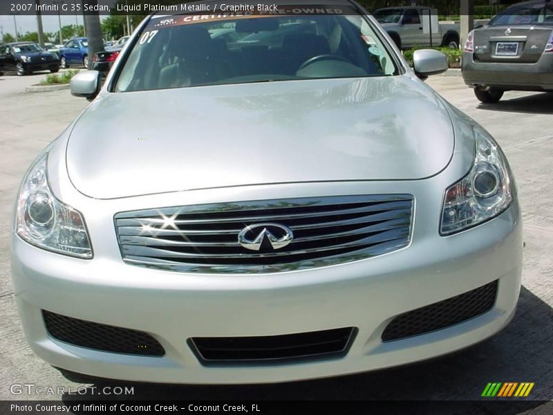 Liquid Platinum Metallic / Graphite Black 2007 Infiniti G 35 Sedan