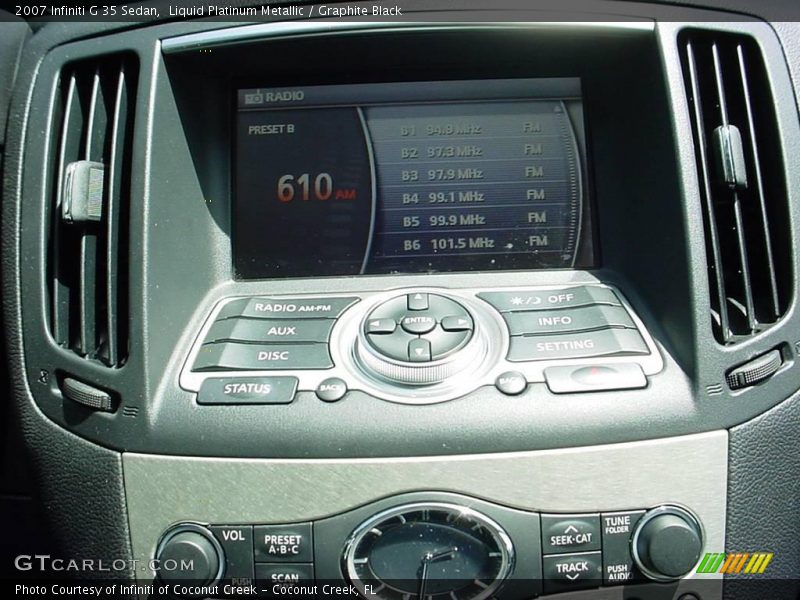 Liquid Platinum Metallic / Graphite Black 2007 Infiniti G 35 Sedan