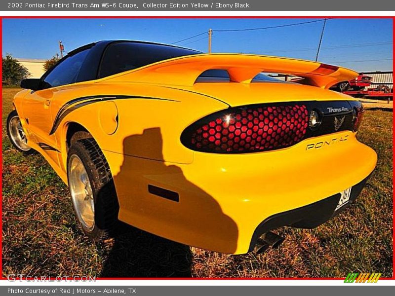 Collector Edition Yellow / Ebony Black 2002 Pontiac Firebird Trans Am WS-6 Coupe