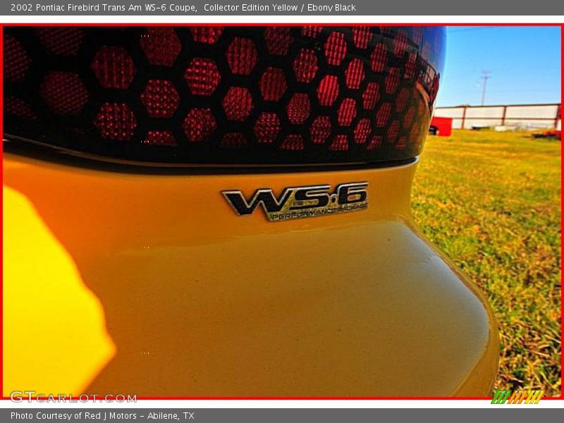 Collector Edition Yellow / Ebony Black 2002 Pontiac Firebird Trans Am WS-6 Coupe