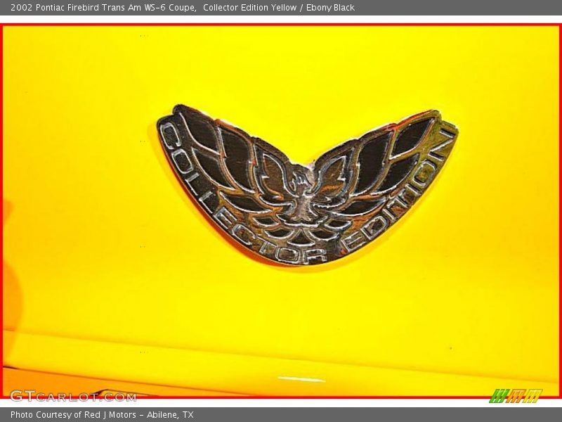 Collector Edition Yellow / Ebony Black 2002 Pontiac Firebird Trans Am WS-6 Coupe