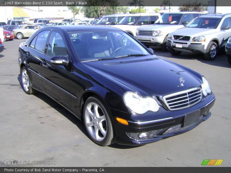 Black / Black 2007 Mercedes-Benz C 230 Sport
