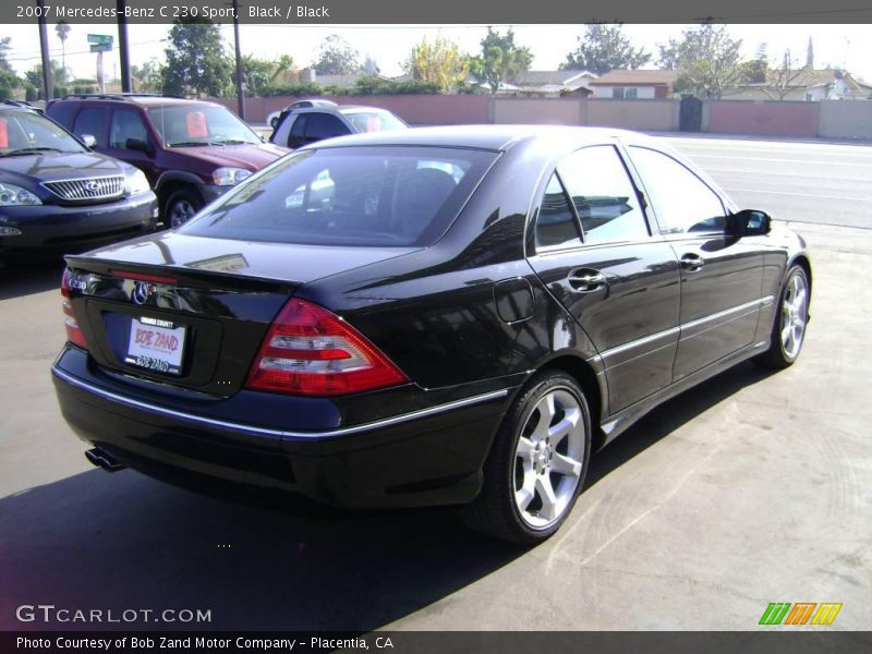 Black / Black 2007 Mercedes-Benz C 230 Sport