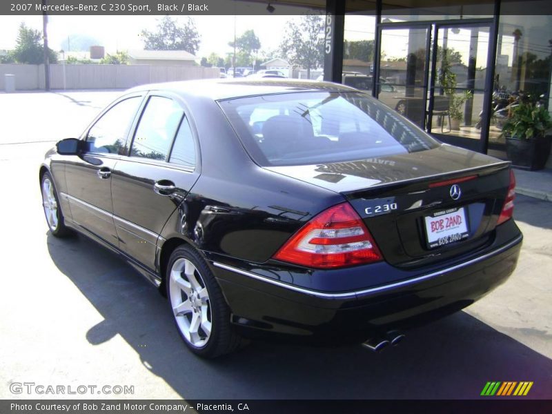 Black / Black 2007 Mercedes-Benz C 230 Sport