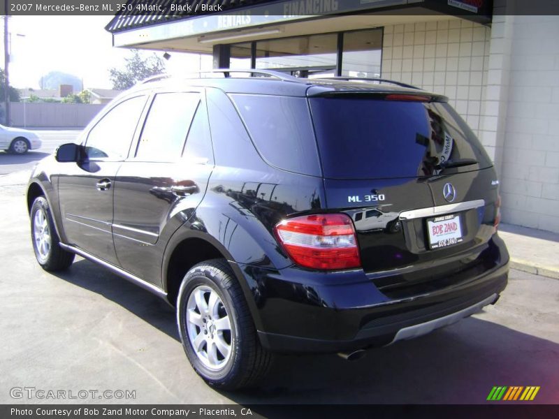 Black / Black 2007 Mercedes-Benz ML 350 4Matic