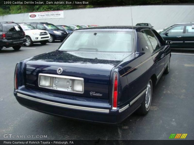 Dark Adriatic Blue / Navy Blue 1999 Cadillac DeVille Sedan