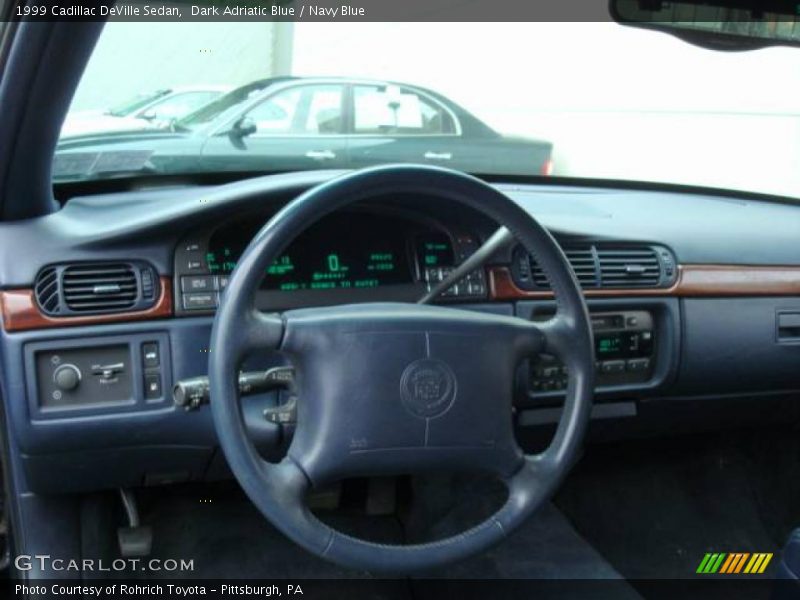 Dark Adriatic Blue / Navy Blue 1999 Cadillac DeVille Sedan