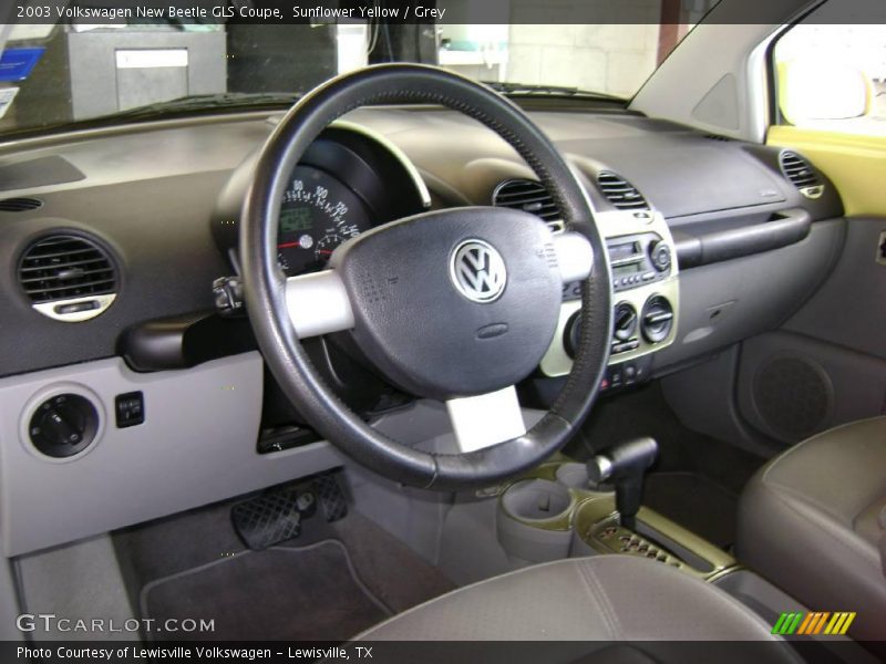 Sunflower Yellow / Grey 2003 Volkswagen New Beetle GLS Coupe