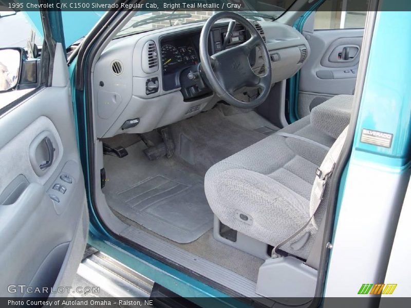 Bright Teal Metallic / Gray 1995 Chevrolet C/K C1500 Silverado Regular Cab