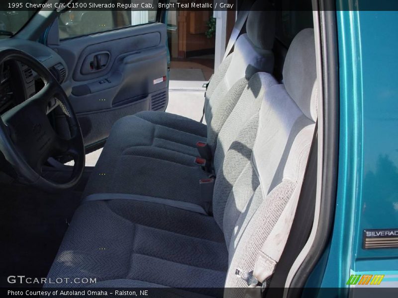 Bright Teal Metallic / Gray 1995 Chevrolet C/K C1500 Silverado Regular Cab