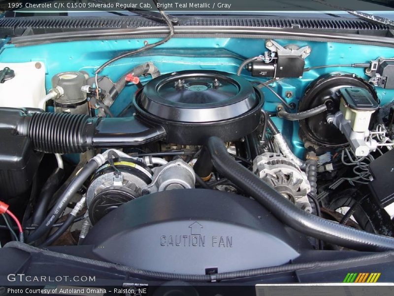 Bright Teal Metallic / Gray 1995 Chevrolet C/K C1500 Silverado Regular Cab