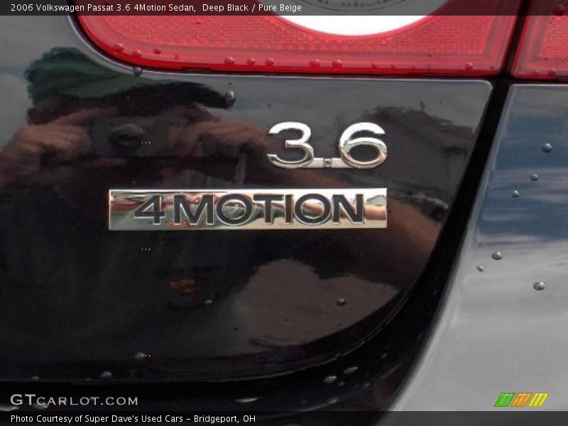Deep Black / Pure Beige 2006 Volkswagen Passat 3.6 4Motion Sedan